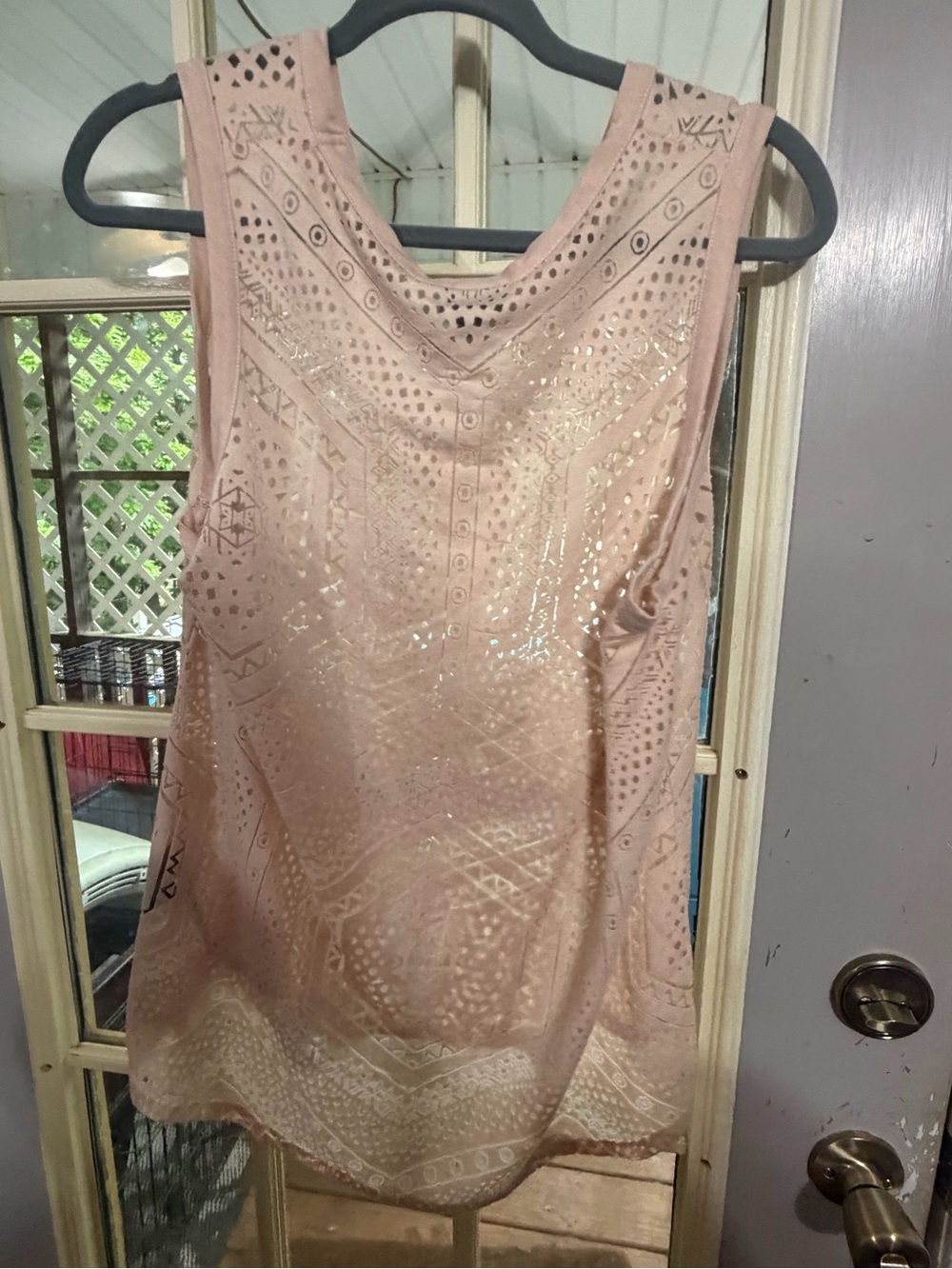 ISSI Shimmery Blush Pink Sleeveless Tank